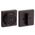 Kwikset 660 Contemporary Square Single Cylinder Deadbolt with Smartkey Technology / Venetian Bronze KWS-660SQT-11P-SMT